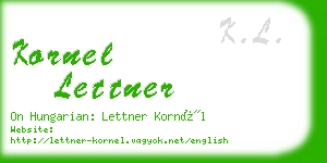 kornel lettner business card